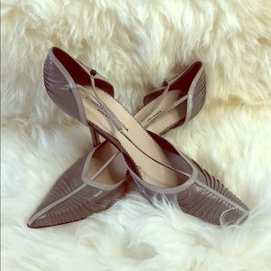 Alessandro Dell’ Acqua T strap grey heels